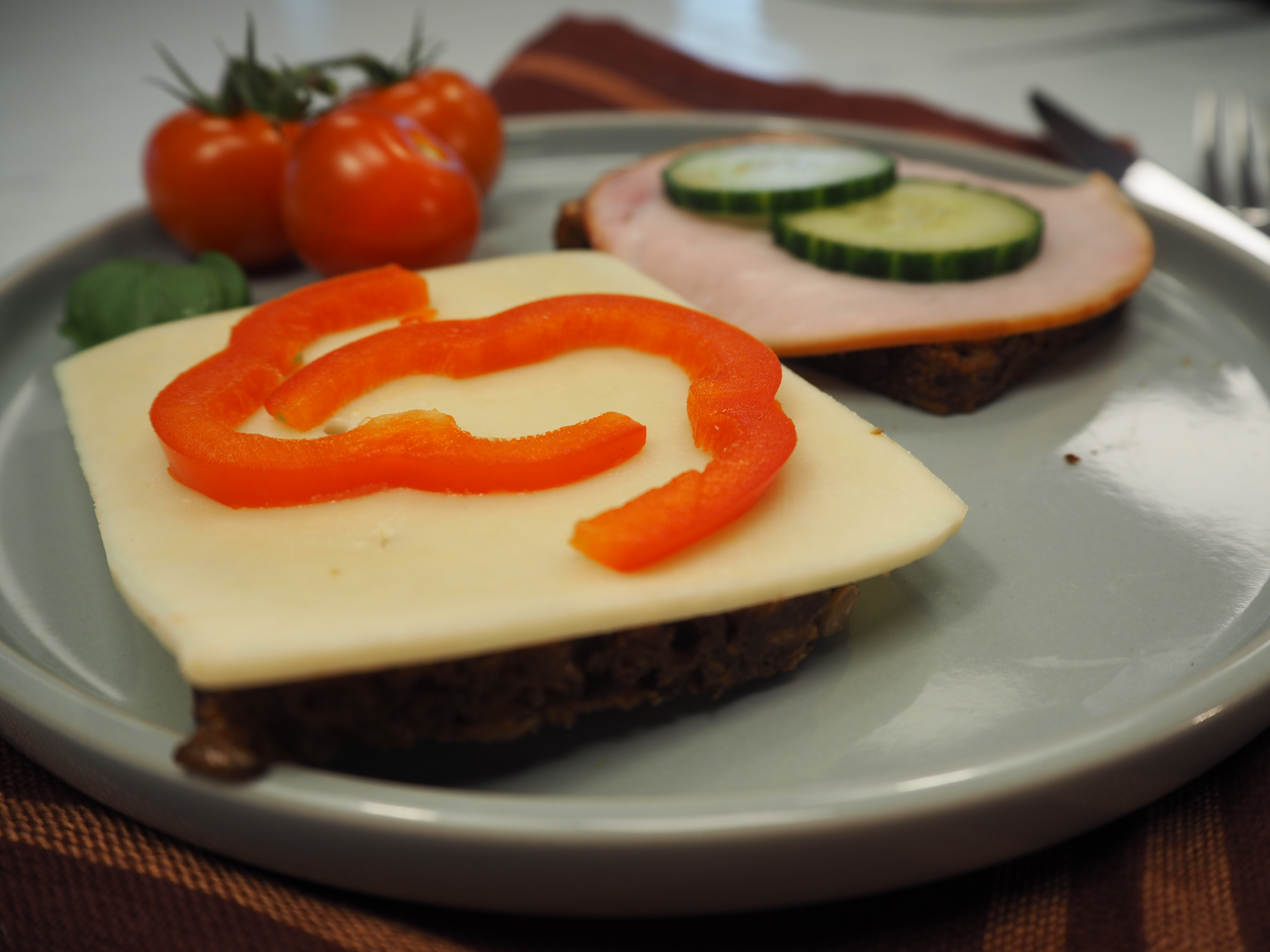 Rugbrød med ost og skinke | Arono.dk