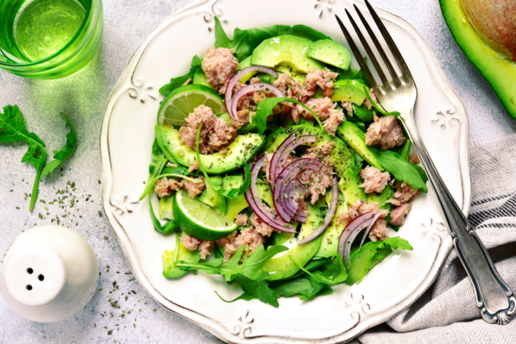Tun, Rucola & Avocado salat