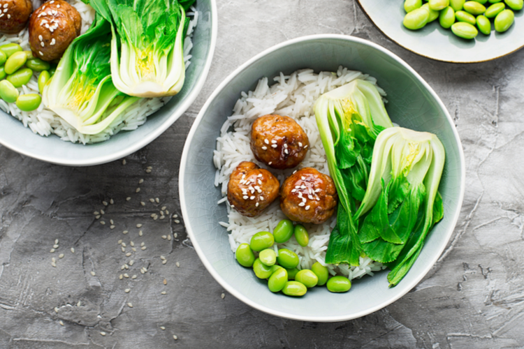 Teriyaki kip gehaktballetjes