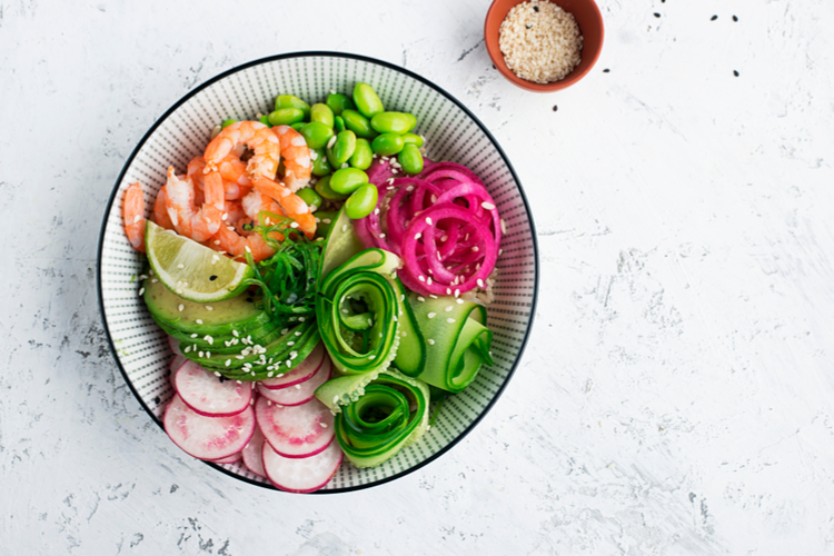 Tigerreje Poke Bowl