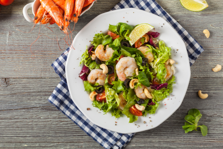 Tigerreje-cashewnødde-salat