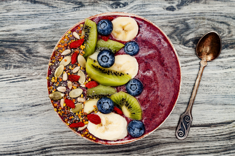 Blåbær-spinatsmoothie