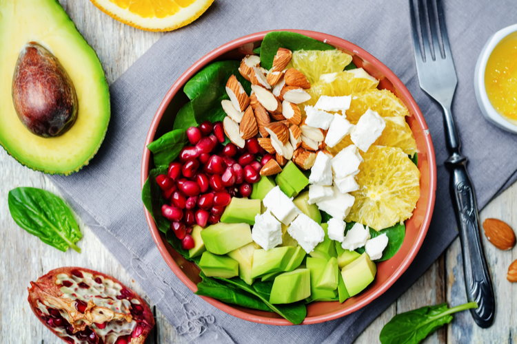Avocado sinaasappel salade