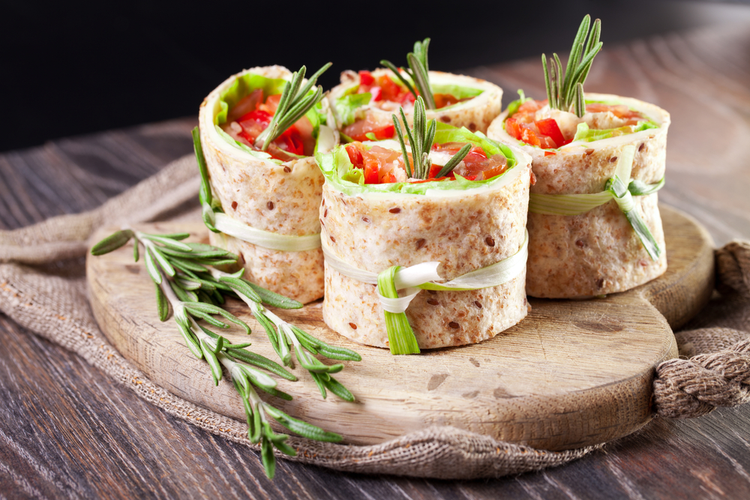 Lavash met gerookte zalm