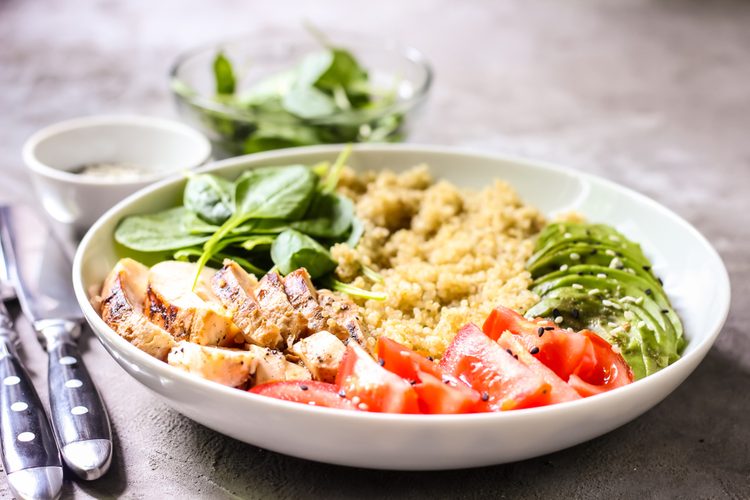 Quinoa salade met sojadressing