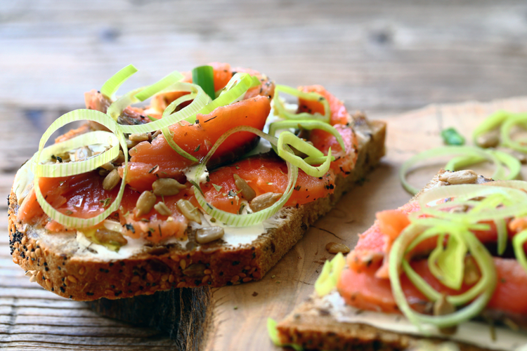 Smørrebrød med laks