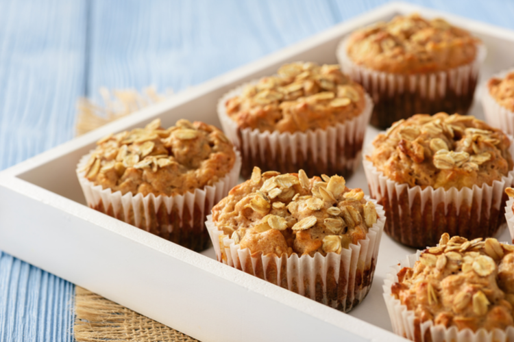 Appel-kaneel-haver muffins